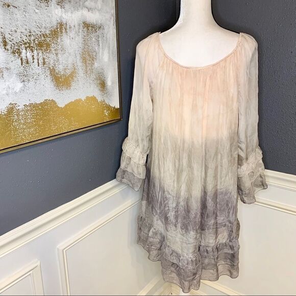 Sofia silk tiered ruffled sleeve and hem dress - Picture 4 of 7